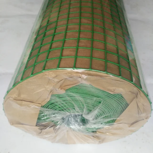 1/2' PVC coated welded wire mesh rolls used for chicken cages/garden fence