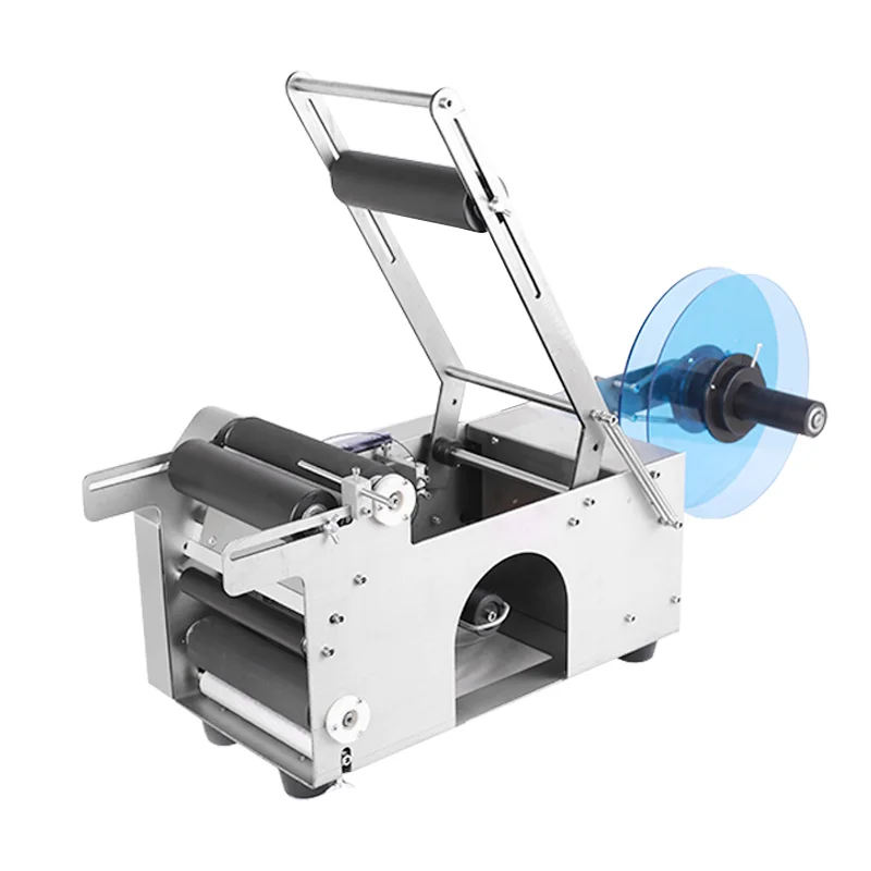 Glass Bottles Pet Flat Surface Adhesive Semi Round Bottle Desktop Label Applicator Automatic Labeling Machine Price