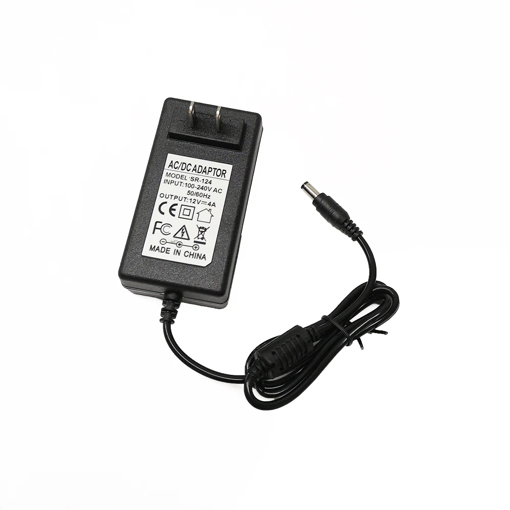 wall plug 12v ac dc 4a adapter 48w power supply