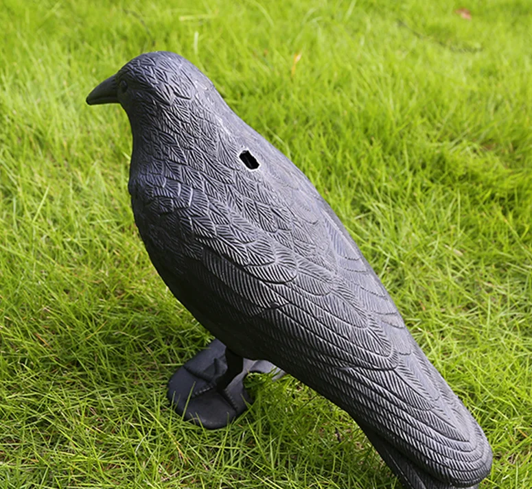 L&Y wholesale Outdoor hunting decoy Plastic black crow decoration plastic hunting decoy crow