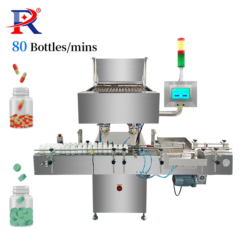 Rq-Dsl-16 Automatic Vibration Sensor Capsules Counter Capsule Pill Counting And Bottling Machine Price