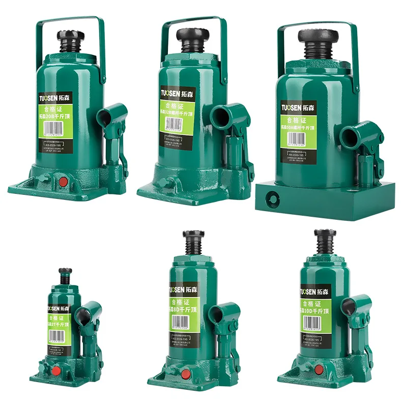 Tuosen hand-cranking vertical Jack car tire changing lifting tool 2T-50T car manual hydraulic jack
