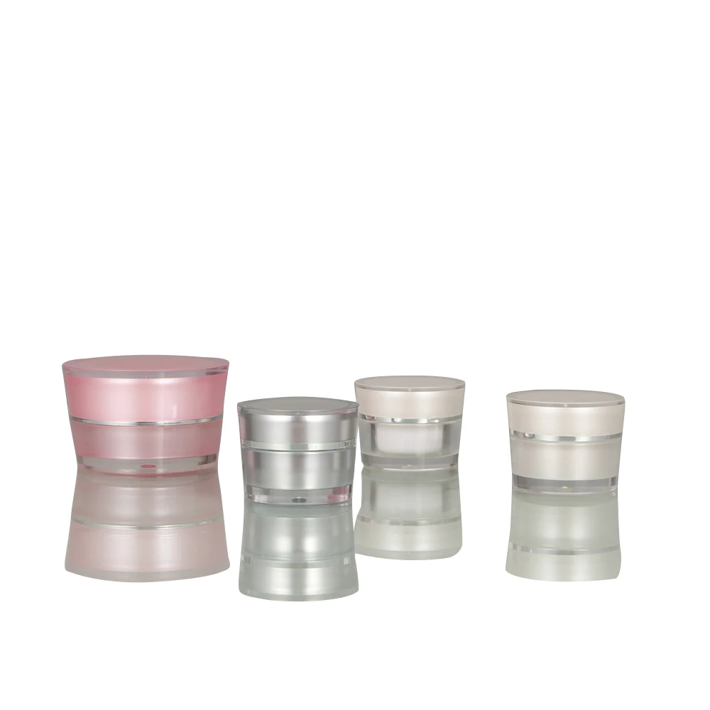 Empty luxury acrylic skin care plastic cosmetic face cream plastic jar with lid packaging 10g 20g 30g 50g