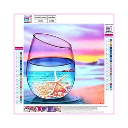 Sea View Diamond Painting Full Drill Bottle And Seascape Diamond Embroidery For Sale Landscape Rhinestone Art Picture Kit