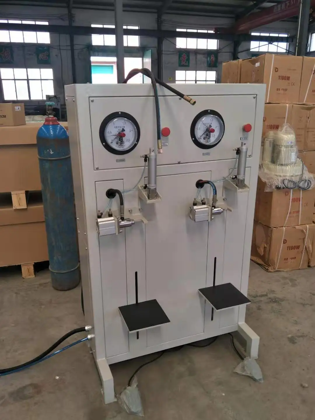 china 40 years manufacturer, dry powder fire extinguisher assembling equipment /cylinder manufacturing machine