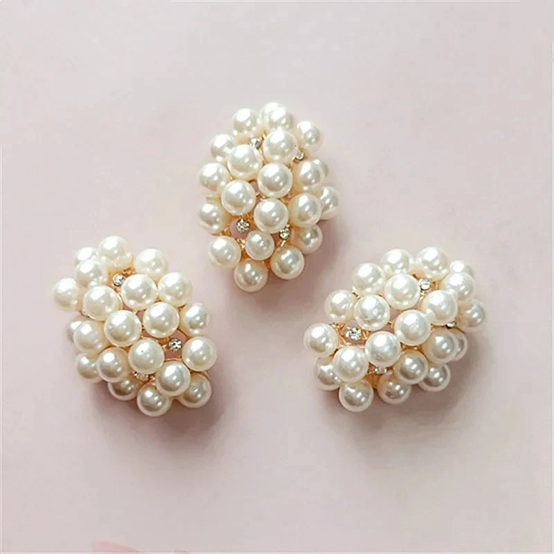 21mm*28mm Fashion Metal Alloy Crystal Rhinestone Pearl Connectors Charm Findings For Jewelry Making