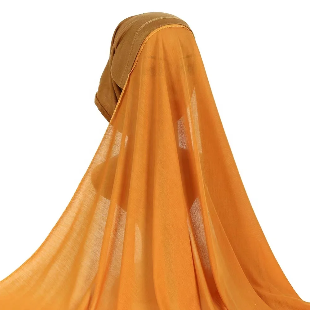 Новинка Лидер продаж трикотажный хиджаб с подкладкой мусульманская женская вуаль Рамадан мгновенный шляпа головной платок шарфы шаль