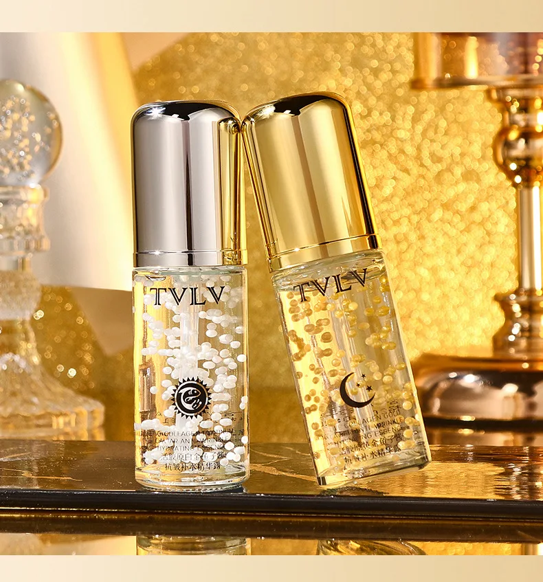 Independent new Living collagen Gold Caviar anti-wrinkle hydrating Essence Skin care whitening white gold microcapsule essence