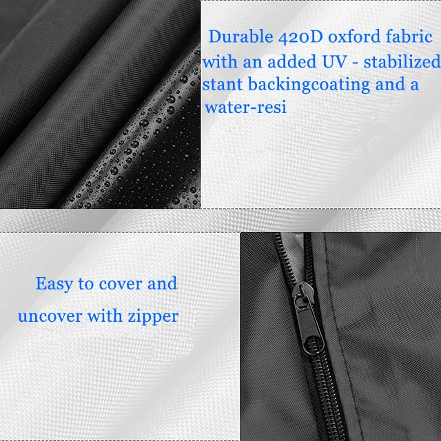 Patio Heater Covers with Reflective Strip Hot sale Waterproof Oxford Stand Up black outdoor patio heater covers