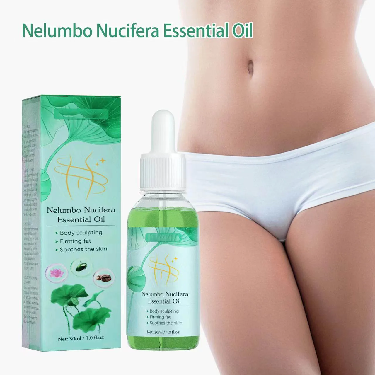Wholesale nelumbo nucifera Fat Burning Slimming Oil Weight Loss Shape Up Slimming Oil