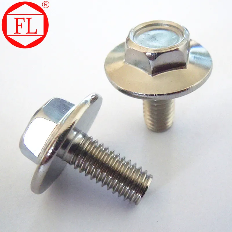 
Stainless steel hexagonal flange bolt GB5789 gb standard large hexagonal flange bolt 