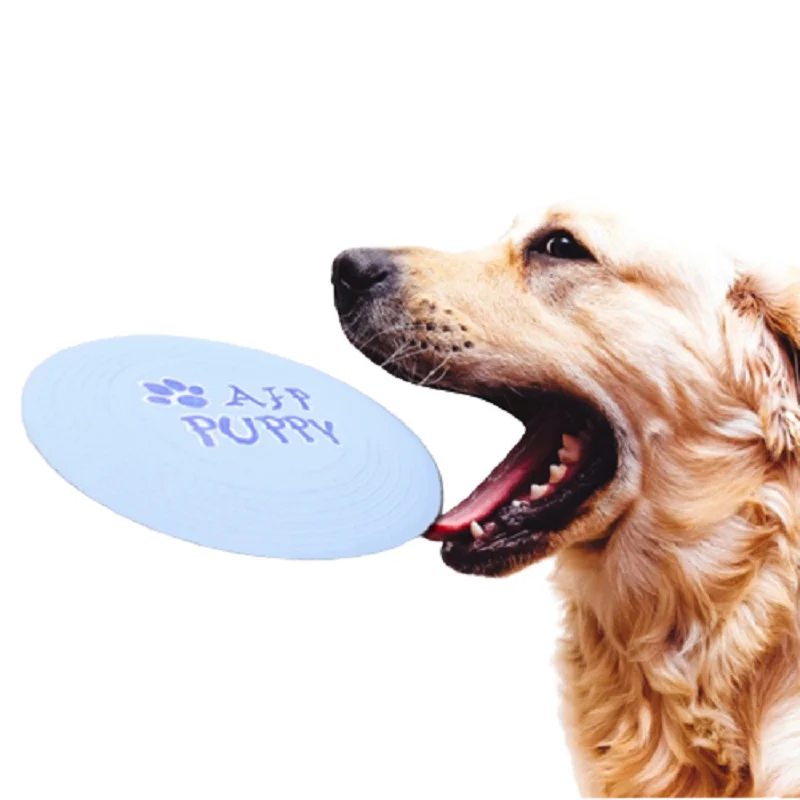 Dog Flying Disc Training Interactive Toys Puppy Flyer Toy Dog Frisbee Lightweight Soft  for Small Medium Pet