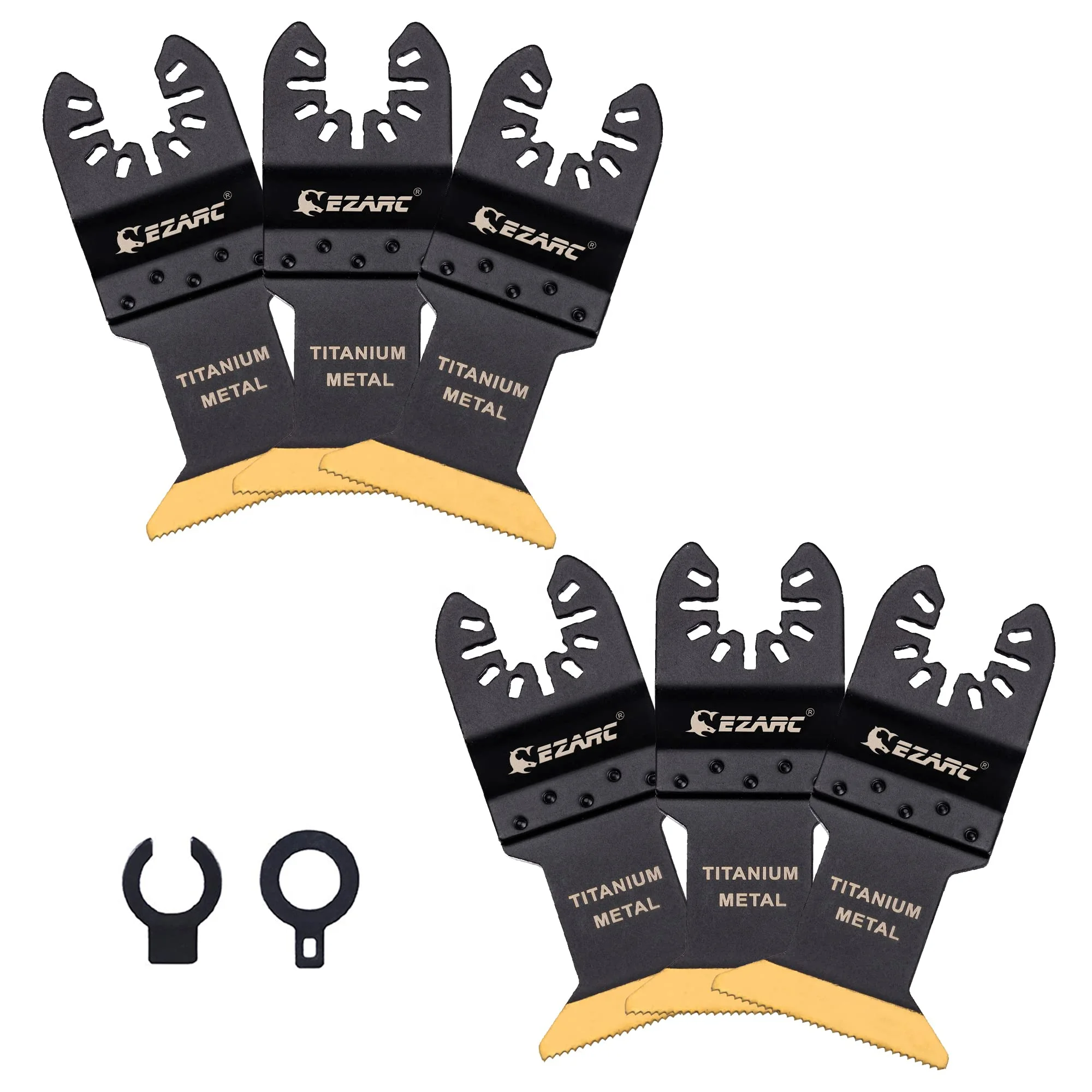 6PCS Universal Quick Release Metal Wood Nails Screws Cutting Titanium Oscillating Multitool Blades Kits