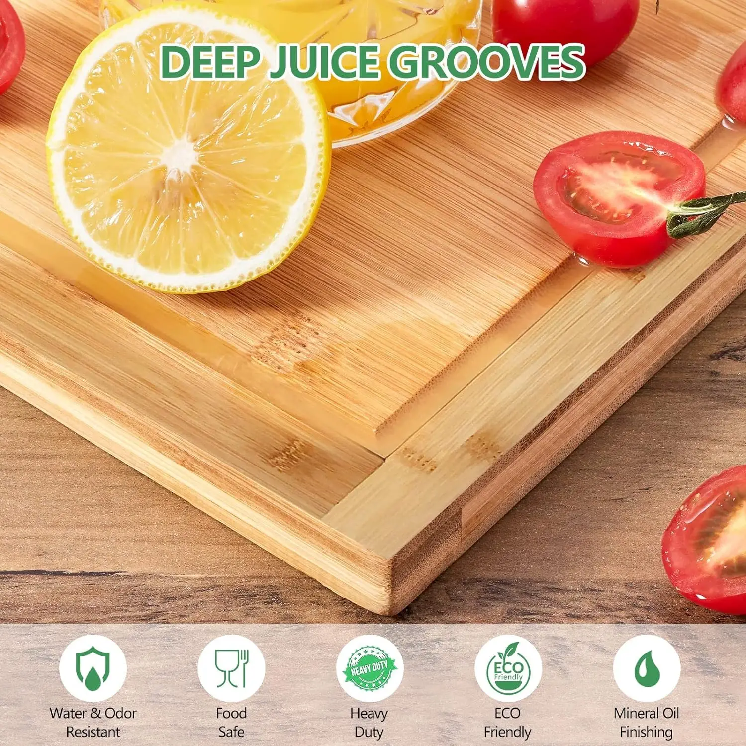 Expandable Cutting Board Over Sink, Bamboo Cutting Boards with Juice Groove, Kitchen Sink Cutting Board