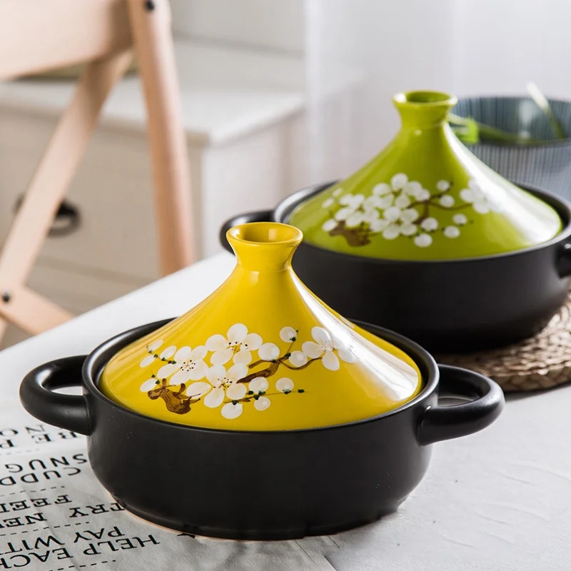 Кухонные принадлежности для приготовления пищи, мини-кастрюля для тушения супа, марокканская керамическая тагиновая кастрюля с крышками