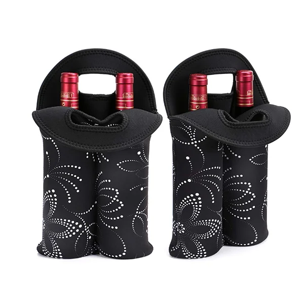 
Customized pattern printing neoprene champagne cooler 
