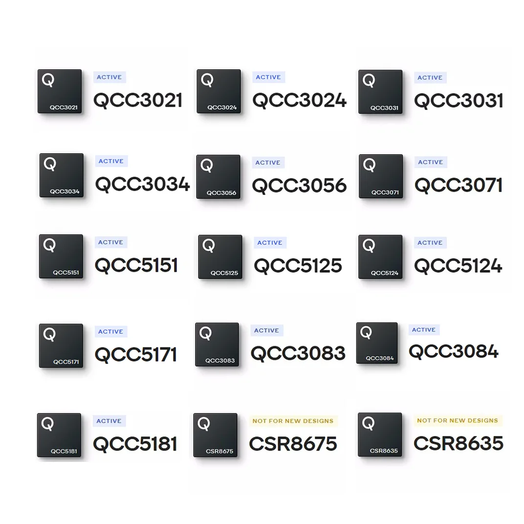 Bluetooth Modules 5.0 -5.3 Qualcomm bluetooth chip for bluetooth speaker earphone QCC5181 5171 3084 3083 3031 CSR8675