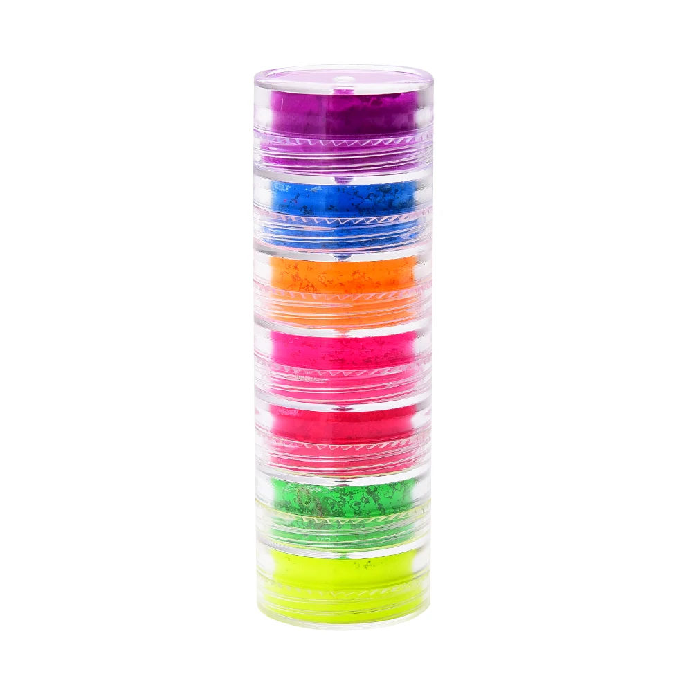 New 7 Colors High Quality Single Glitter Eyeshadow Pigment Loose Powder Neon Color Neon Eyeshadow Loose for Eye Face Lip Nail
