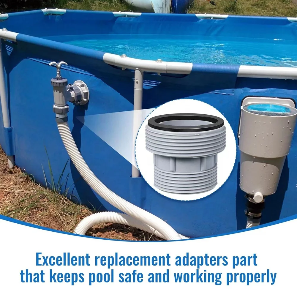 Hose Conversion Adapter Kit Compatible with 40mm to 1.5 inch Hose Connector Pool Pump Sand Filter