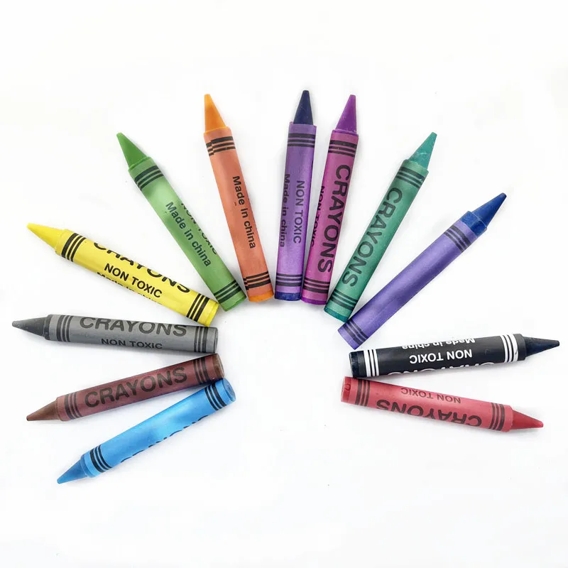 Top 1 Selling 12 Color 1.4 cm Diameter Jumbo Wax Crayons With Custom Logo Pack Crayons for Children