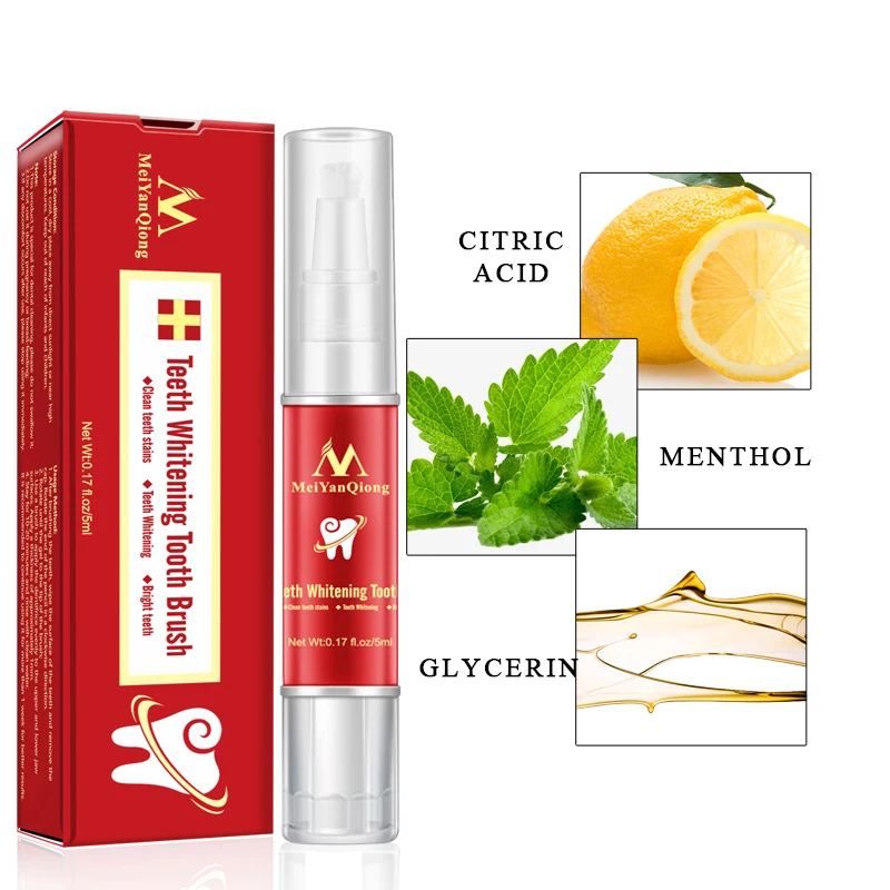 Stock teething pencil gel tooth clean whitening lightening serum liquid oem teeth whitening pen