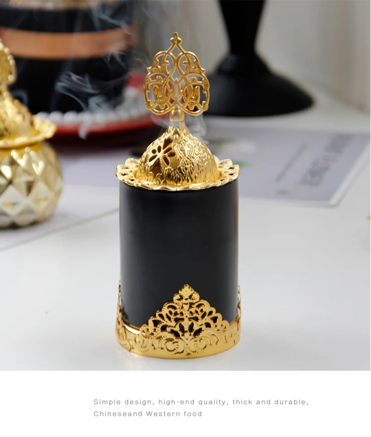 Burning Smoke Waterfall Backflow Incense Burner Ramadan Decoration Mubkhar Incense Holder for Charcoal Shisha Charcoal Incense