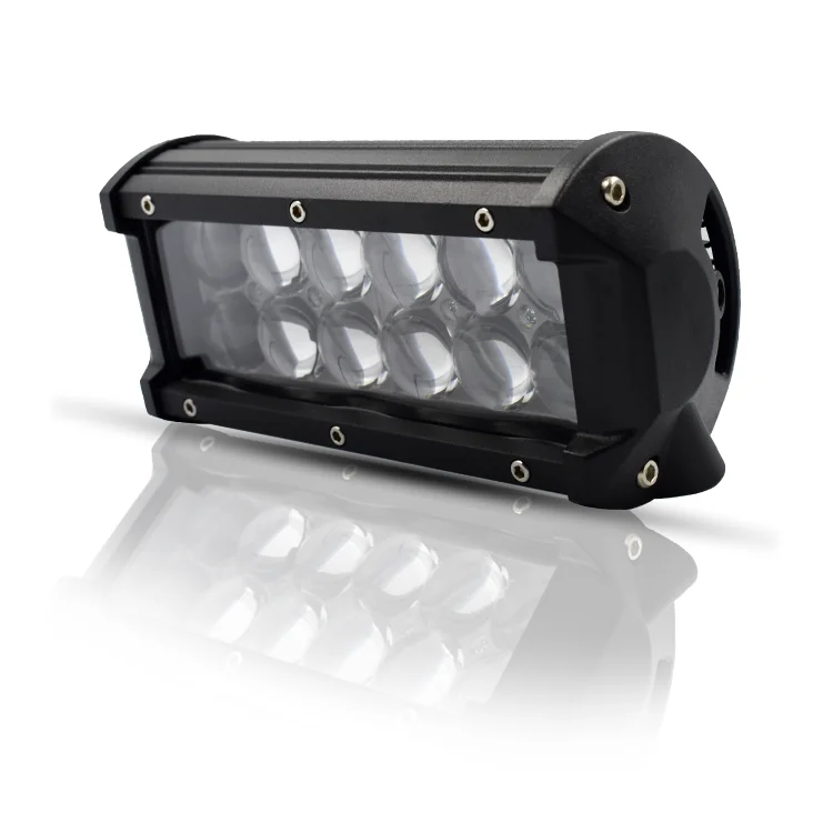 Double row 12 lamp beads indicator driving lamp 36W 4D lens strip spotlights truck lights 12V 24V universal LED roof lights