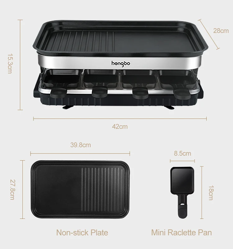 
thermometer TableSmokeless Indoor yakitori Barbecue electric Raclette Grill pan 