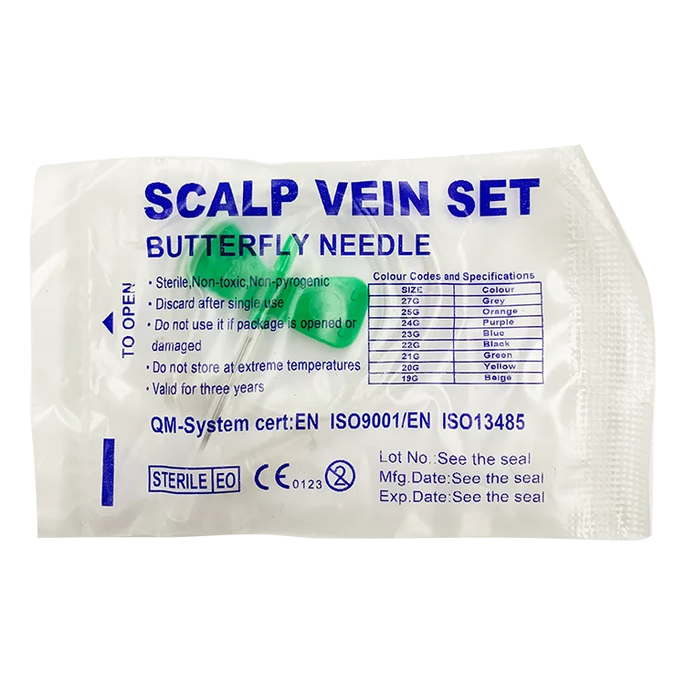Medical Luer Lock Luer Slip Infusion Set Neeled Scalp Vein Set With Butterfly Needle