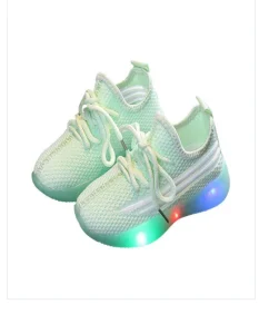 
2021 Attractive shoes design yeezy soft light sports led bottom shoes for children 