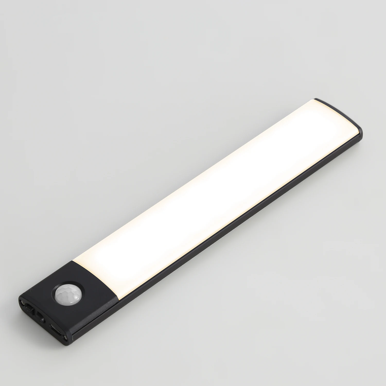 corridor cabinet wardrobe motion sensor light black silver color 3w dimmableled rechargeable under cabinet light for home