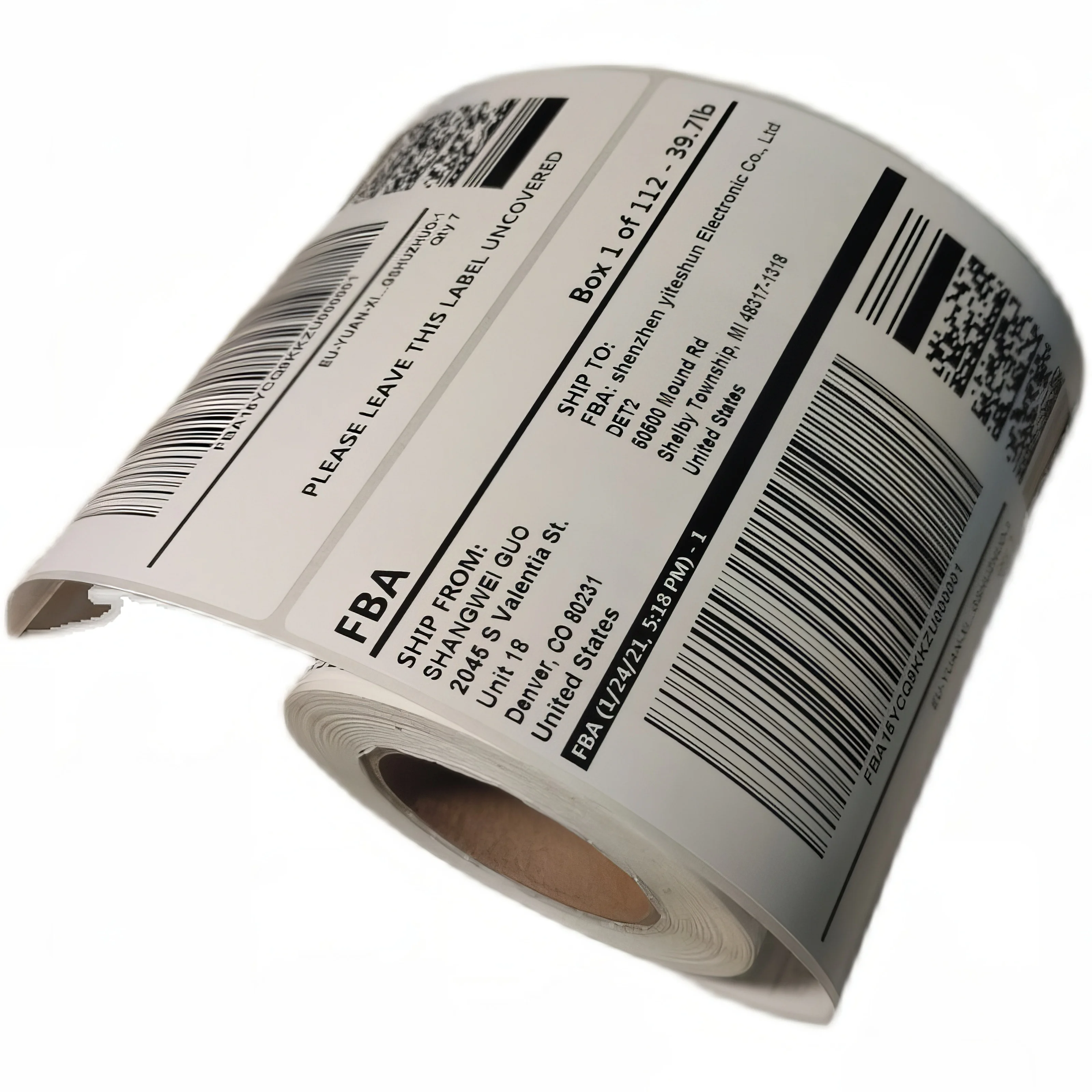 Outer box box mark sku sticker warehouse barcode serial number label printing
