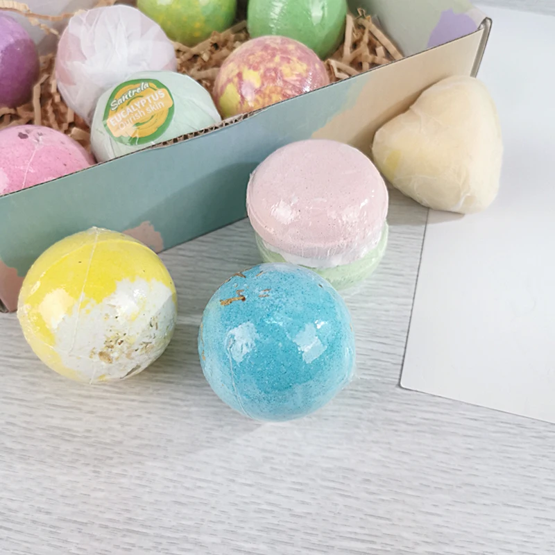 custom colorful wholesale luxury kids natural bathbomb gift setherbal hemp vegan mini fizzy bath bombs