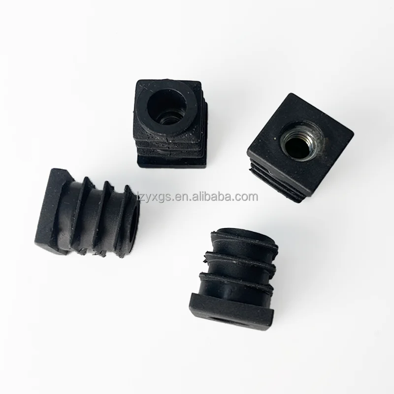 M6*15*15mm square nut plug stainless steel raising adjustment wheel sleeve plug furniture wear shelf rubber plug