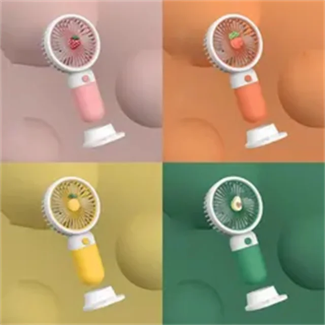 Wholesale Portable Rechargeable Mini Usb Fruits In Hand Cool Fan Custom Loge Fan For Family Room Outdoor