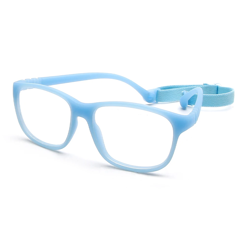 high end children eye glasses flexible comfortable colourful  glasses frame  with strap for kids rubber eyewear optical frame
