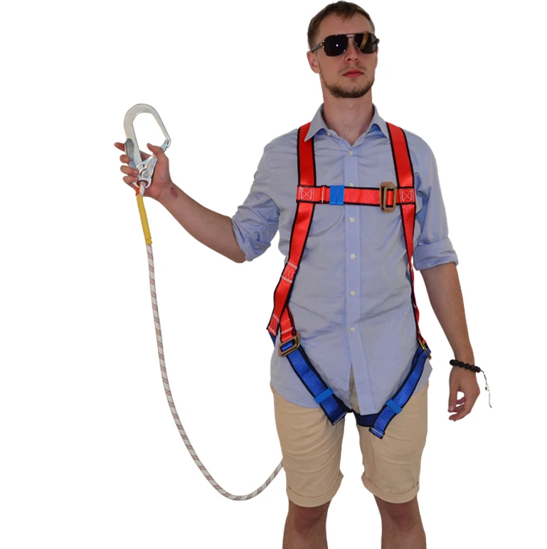 Fall protection equipment Customized Adjusting Full Body Climbing Harness Safety Belt