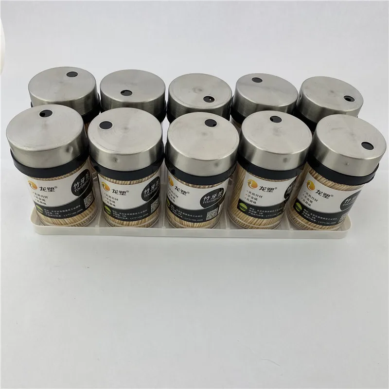 Cheap Toothpicks Wholesale Plastic Bottles Disposable  Bamboo Toothpick Making by Machine