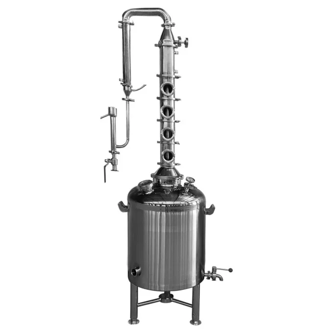 
100L home distiller with red copper column onion head and gin basket 