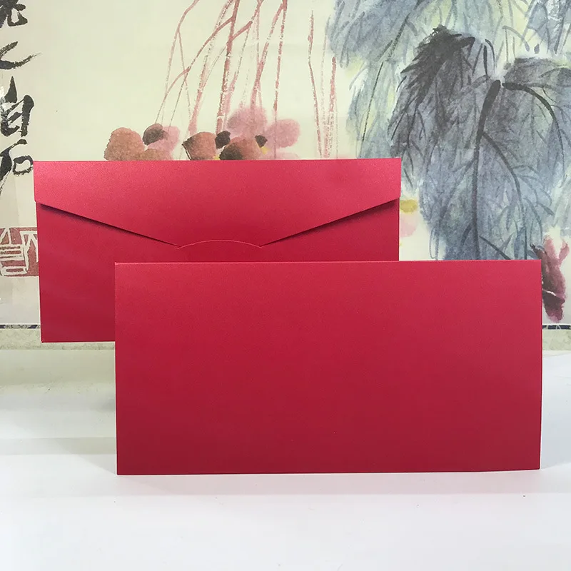 New Design Custom Logo Seal Closure Hot Stamp Gold Foil Logo Print Paper Envelopes  Wedding Invitation Pearlescent
