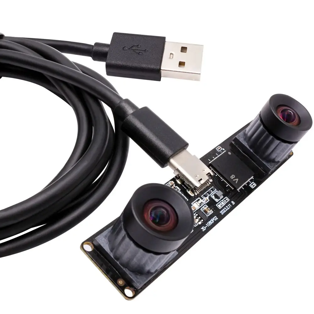 ELP 4MP Dual Lens  3840X1080 60fps Synchronization  3D Stereo USB Camera Module for VR camera ,3D Printing scanner