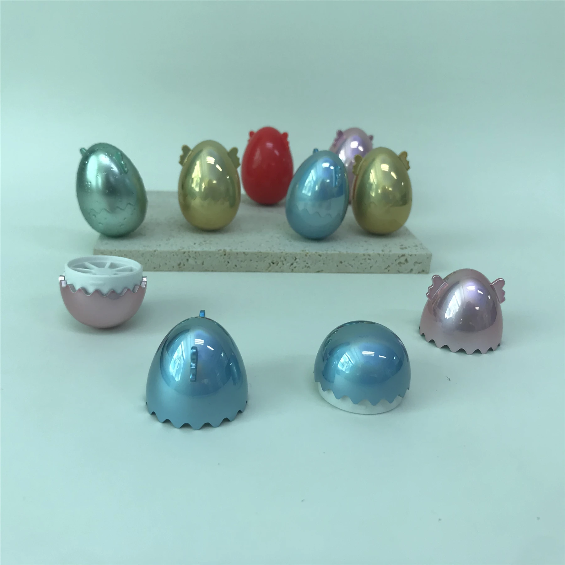 Mini Unique Empty Lip Membrane Container Recyclable Egg Shape Lip Balm Tube and Angel Lipstick Container for Cosmetic Use