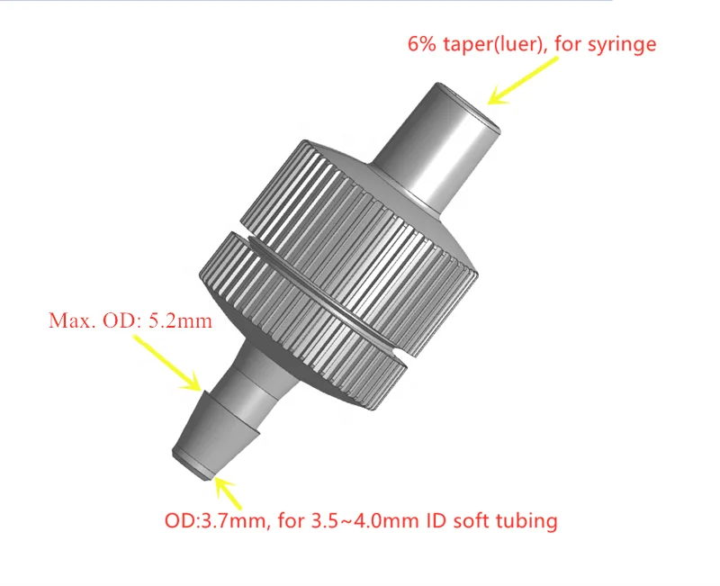 Reusable lab use female luer 13mm Plastic Membrane Syringe Filter Holder with barb tip