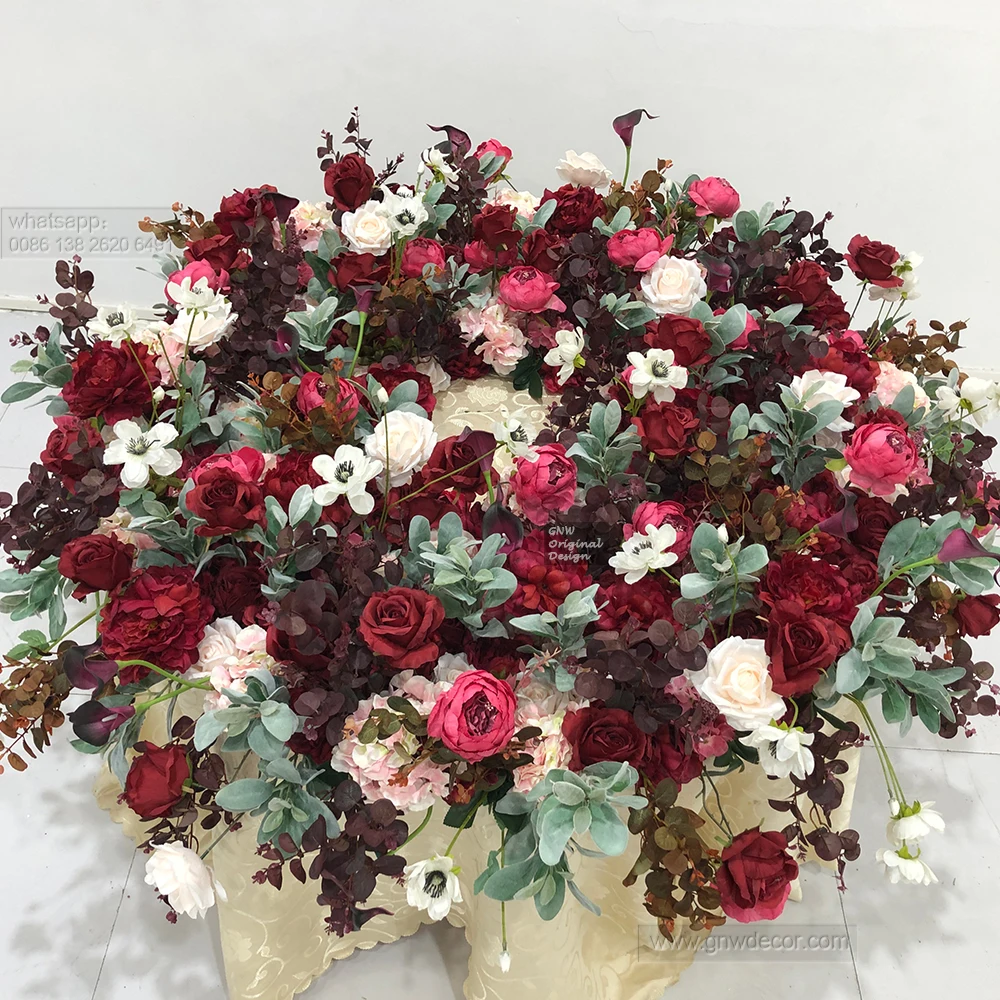 GNW Cake Table Flower for wedding party event decoration Flower artificial silk flower beautiful design Rose greenery decor
