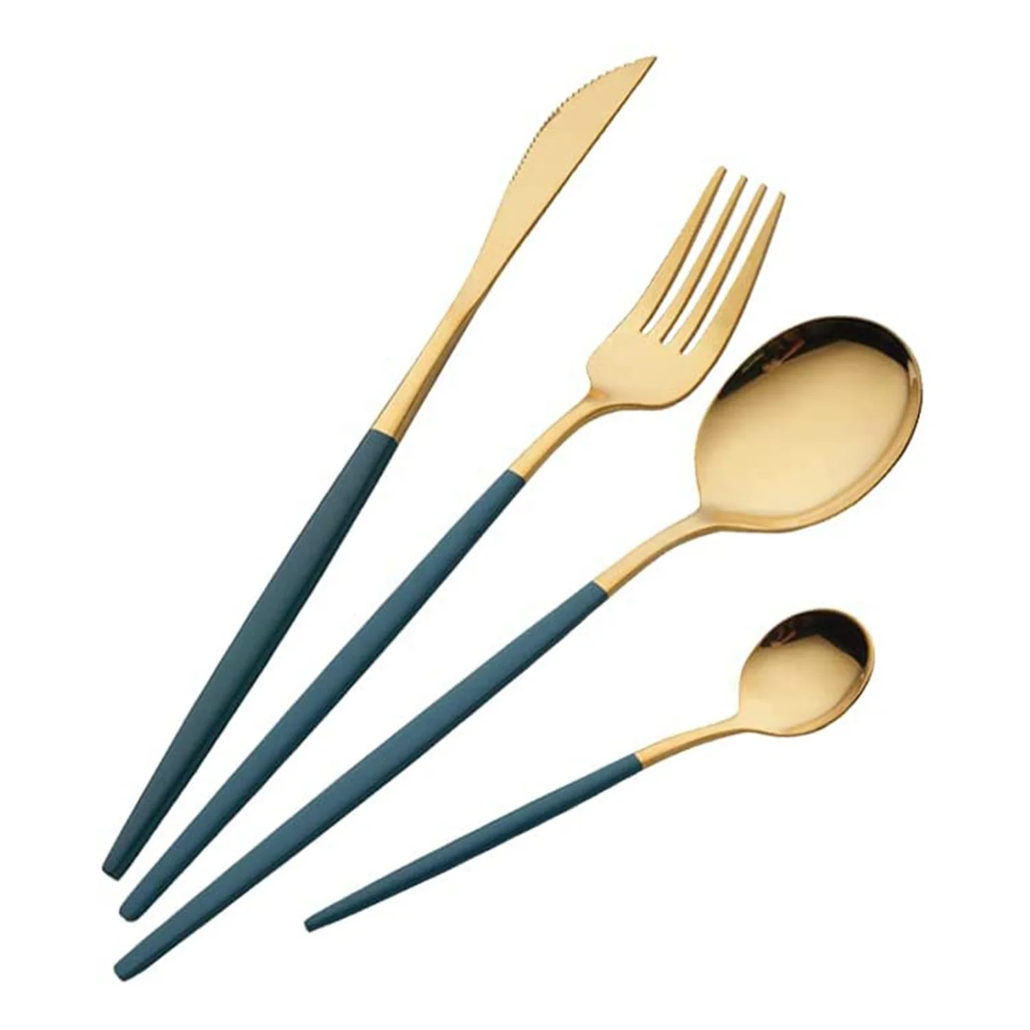 Dropshipping Stainless Office Utensils Airline Tasting Spoons Kitchen Flatware Gift Dinnerware Cutlery Set
