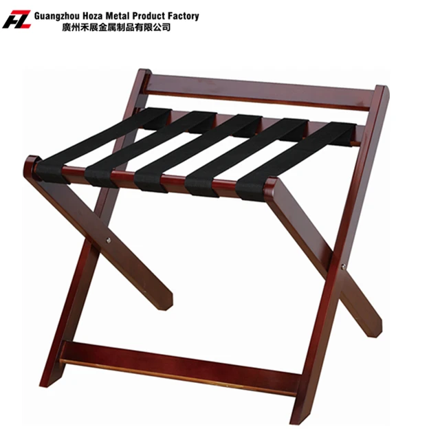 
Hotel Furniture Foldable Wooden Luggage Rack Folding Suitcase Holder 