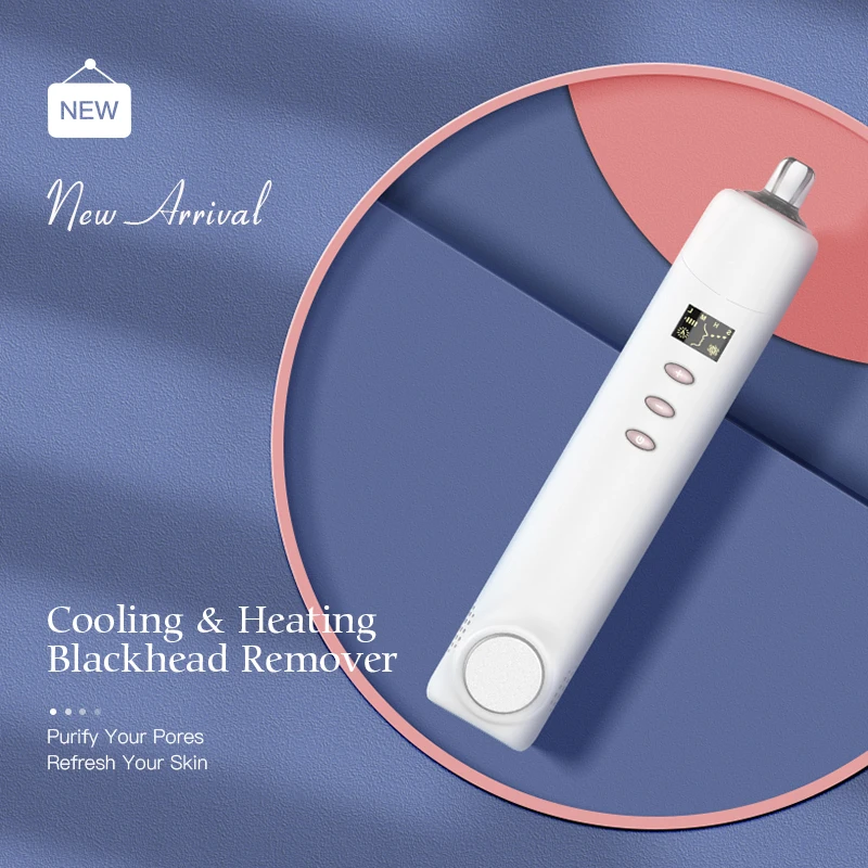 Multi-functional Beauty Instrument Hot and Cold Blackhead Remover Acne Pore Cleanser Vacuum Blackhead Remover