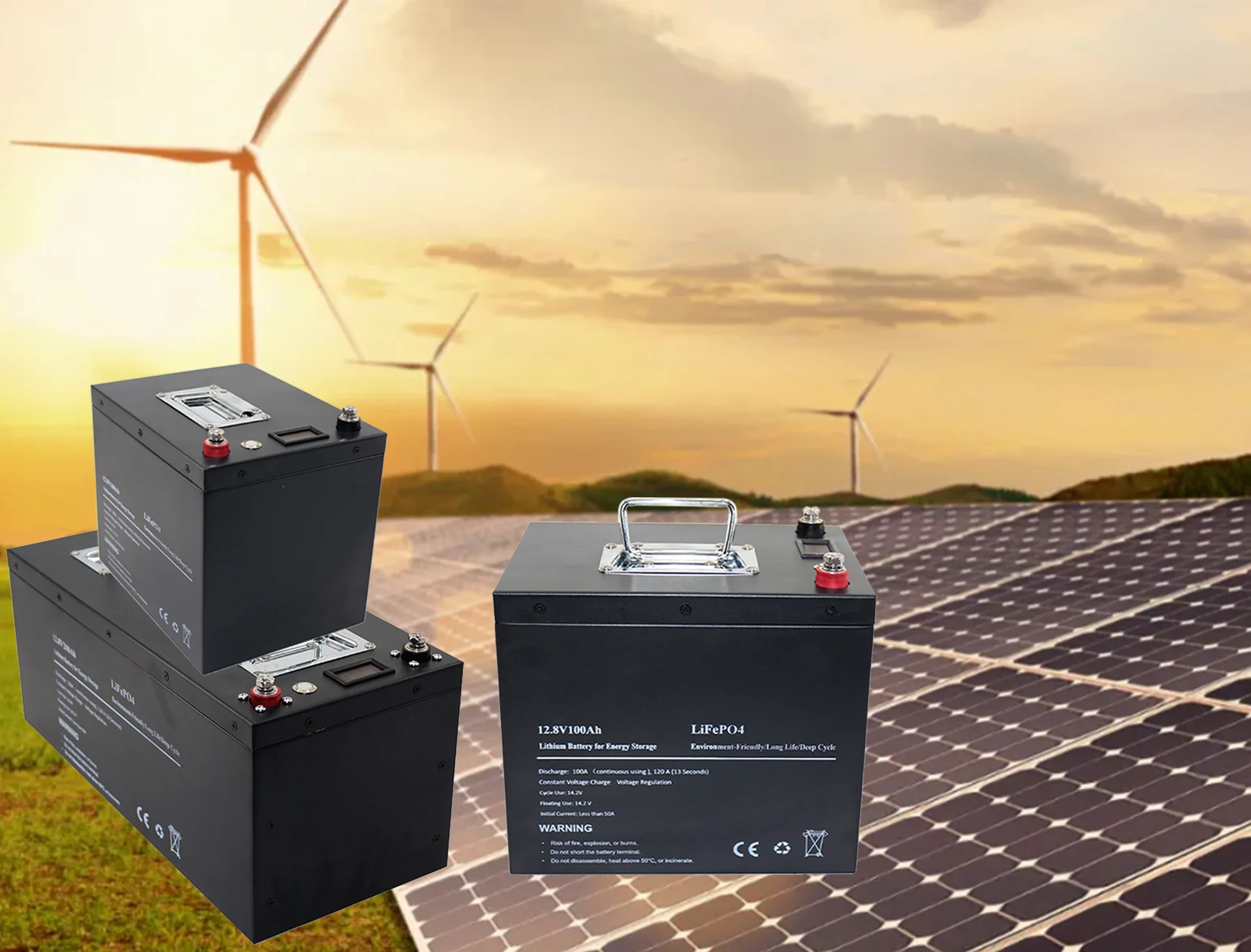 12V 24V LiFePO4 Lithium Ion Phosphate Lead Acid Replacement Batteries ABS Lithium Solar Battery for Residential