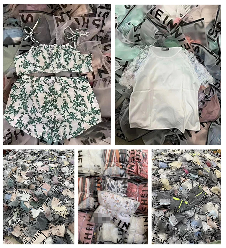 Wholesale Casual Dresses T-shirt Clothes Spring Stock Apparel For Adult Apparel Stock Lots Used Clothes