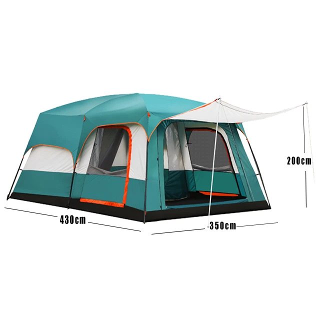 OEM Family Outdoor glamping Tent cabin 6-12 Person get together with Rainproof luxury camping tents from China manufacturer